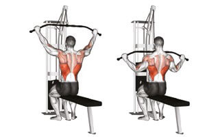 Wide-grip Lat Pulldowns
